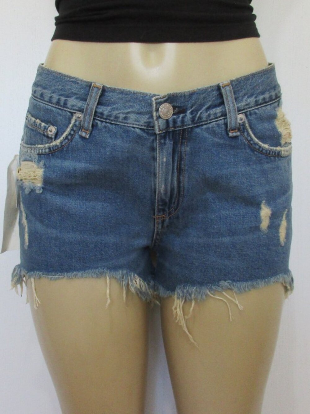 New RAG & BONE Jean Shorts Size 29 Cut-Off Distressed Denim